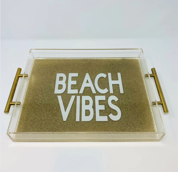 Beach Vibes Sand Acrylic Tray