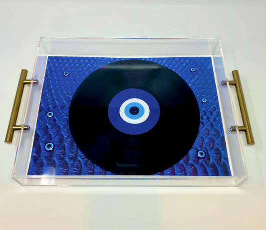 Evil Eye Good Luck Vinyl Record Acrylic Tray