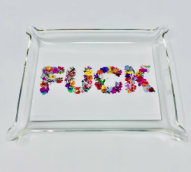 FUCK Flower Acrylic Tray