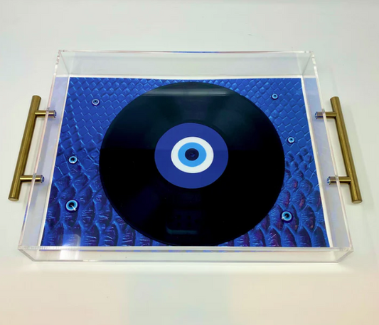 Evil Eye Good Luck Vinyl Record Acrylic Tray