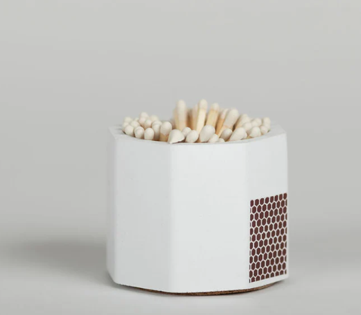 White Match Holder w/ Striker and White Matches