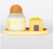 The Pill Tray Set With Candle Yellow