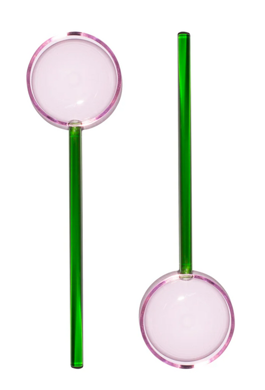 SALAD SERVERS - PINK + GREEN