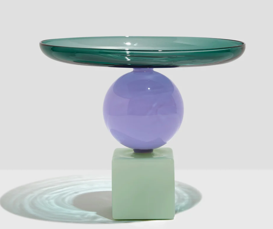 GEO CAKE STAND - TEAL