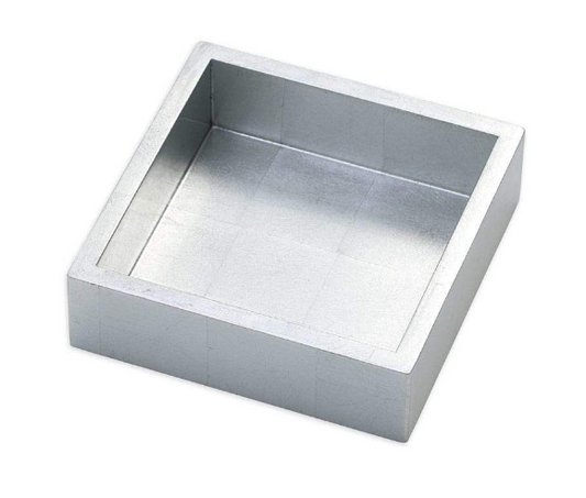 Lacquer Cocktail Napkin Holder in Silver