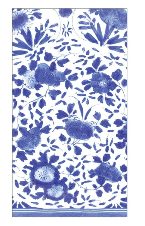 Delft Paper Guest Towel Napkins in Blue