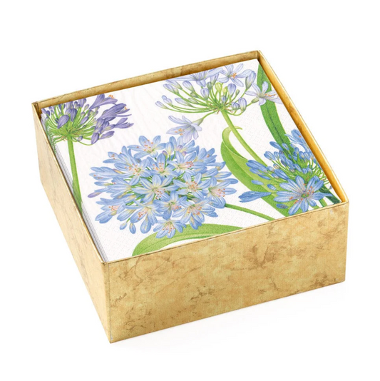 Agapanthus Garden Boxed Paper Cocktail Napkins