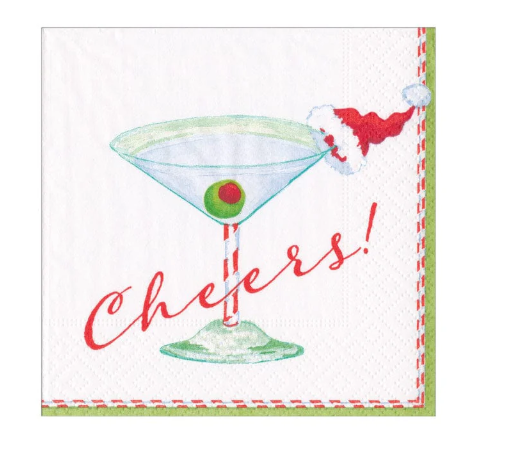 Christmas Cocktail Cheers! Paper Cocktail Napkins