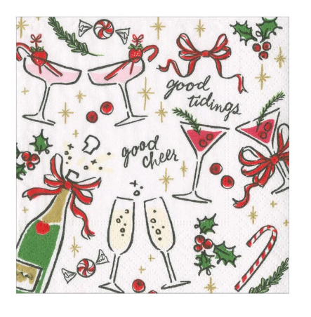 Let's Be Merry Paper Cocktail Napkins