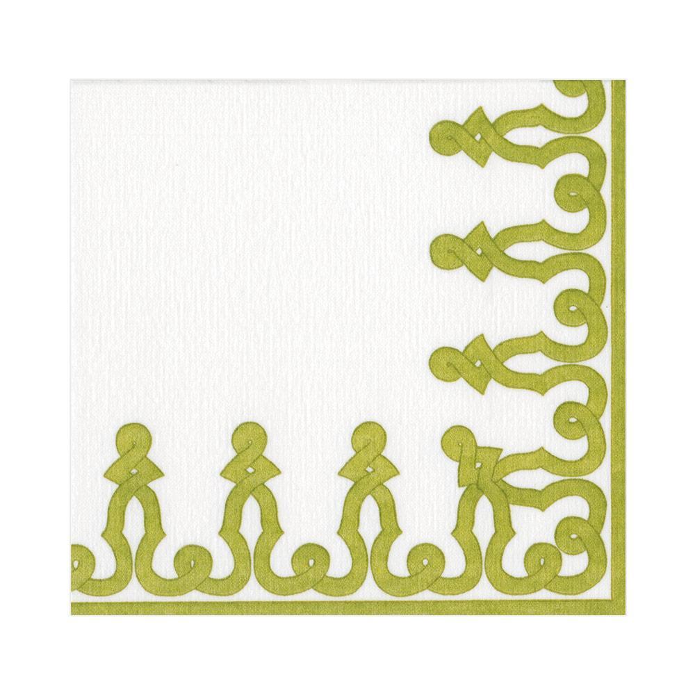 Dessin Passementerie Green Luncheon Napkins