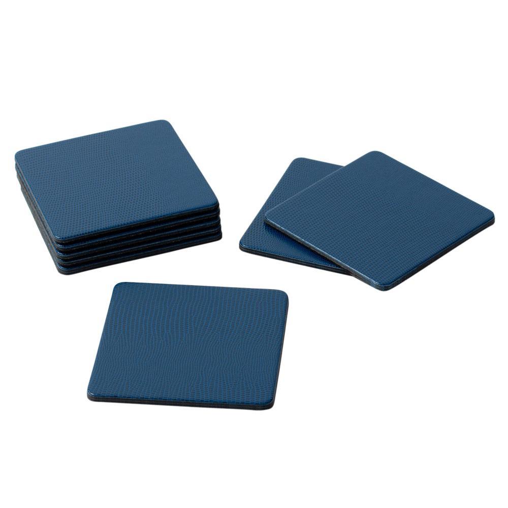 Lizard Coasters Navy Blue