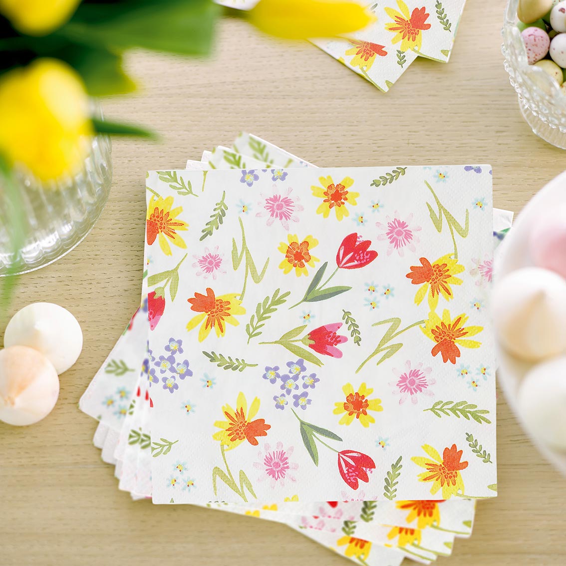 Hop Over The Rainbow Floral Napkins