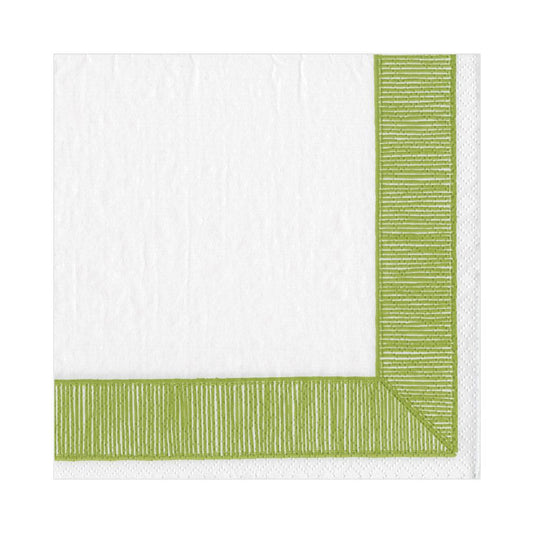 Ribbon Border Green Luncheon Napkin