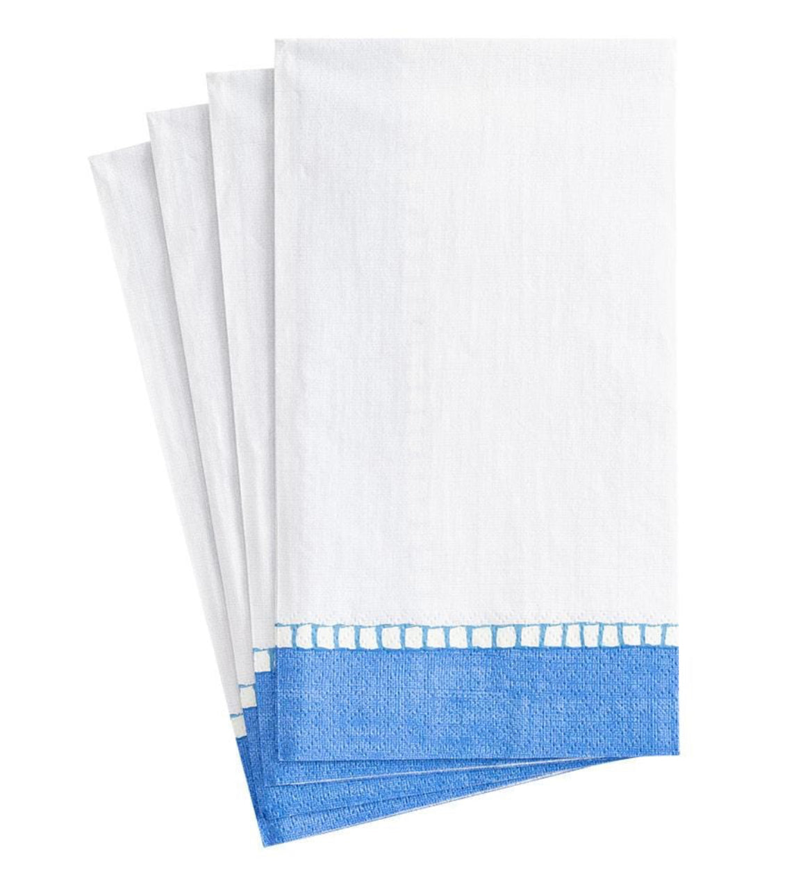 Linen Border Blue Guest Towel